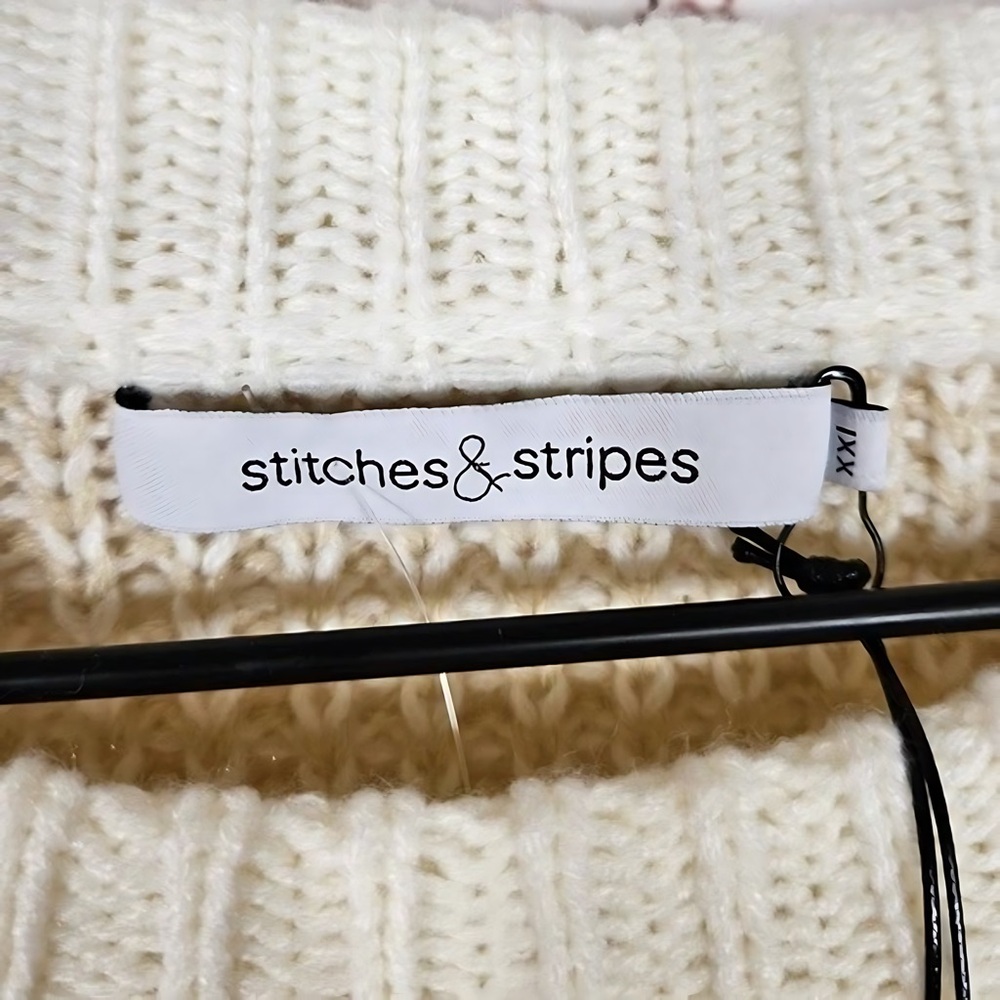 Revolve Stitches & Stripes Nia Crop Waffle Knit Pullover Sweater XXL NWTS - Picture 7 of 10